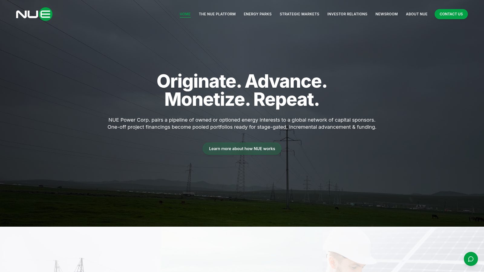 NUE Power Corp. website