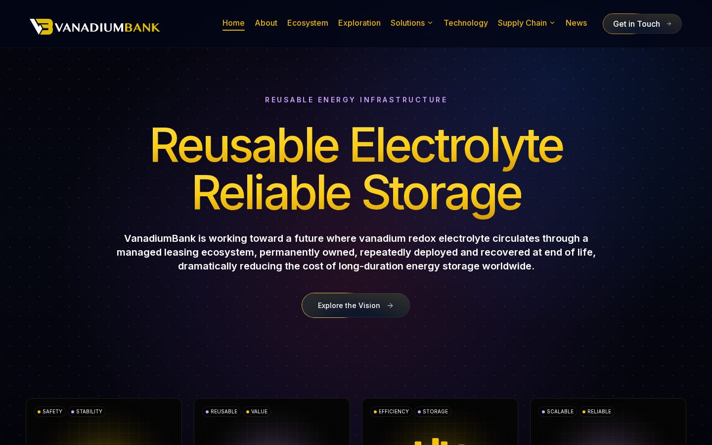 VanadiumBank website